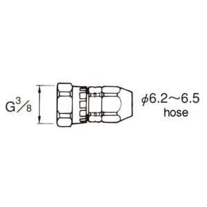 KHỚP NỐI SƠN HOẶC HƠI ANEST IWATA PJU-023F (3/8") CHÍNH HÃNG-GIÁ TỐT