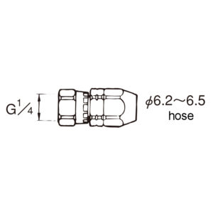 KHỚP NỐI SƠN HOẶC HƠI ANEST IWATA PJU-02F (1/4") CHÍNH HÃNG-GIÁ TỐT