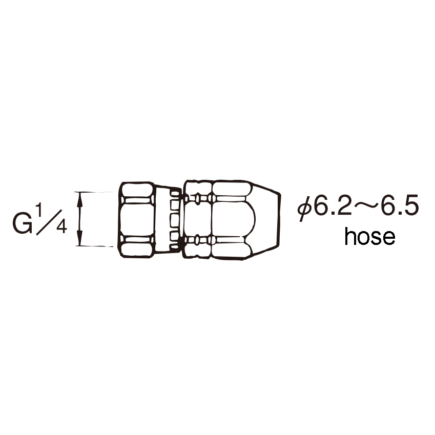 KHỚP NỐI SƠN HOẶC HƠI ANEST IWATA PJU-02F (1/4") CHÍNH HÃNG-GIÁ TỐT